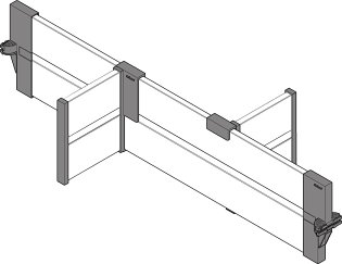 ORGA-LINE для TBX intivo, поперечные разделители 500/450мм, бел., к-т