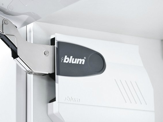 AVENTOS HK, заглушка малая овальная с лого, серая, лев.