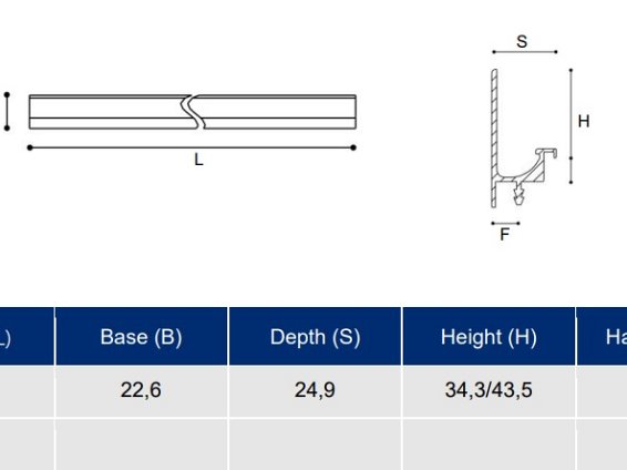 640 вертикальная мебельная ручка-профиль 3000 мм нержавеющая сталь