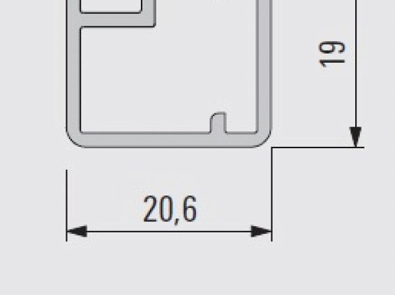 Рамочный профиль 19 мм, черный, 3 м. (Росла)