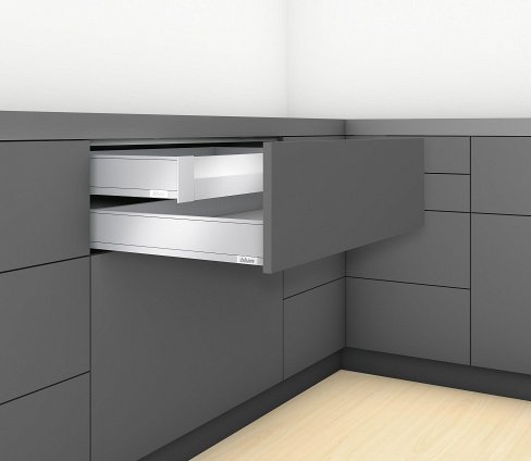 Внутренний ящик LEGRABOX pure (высота M 90,5, глубина 450 мм), под вставку, терра-черный