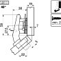 Комплект петли №108 CLIP top, для угла +40гр, полунакладная, саморез